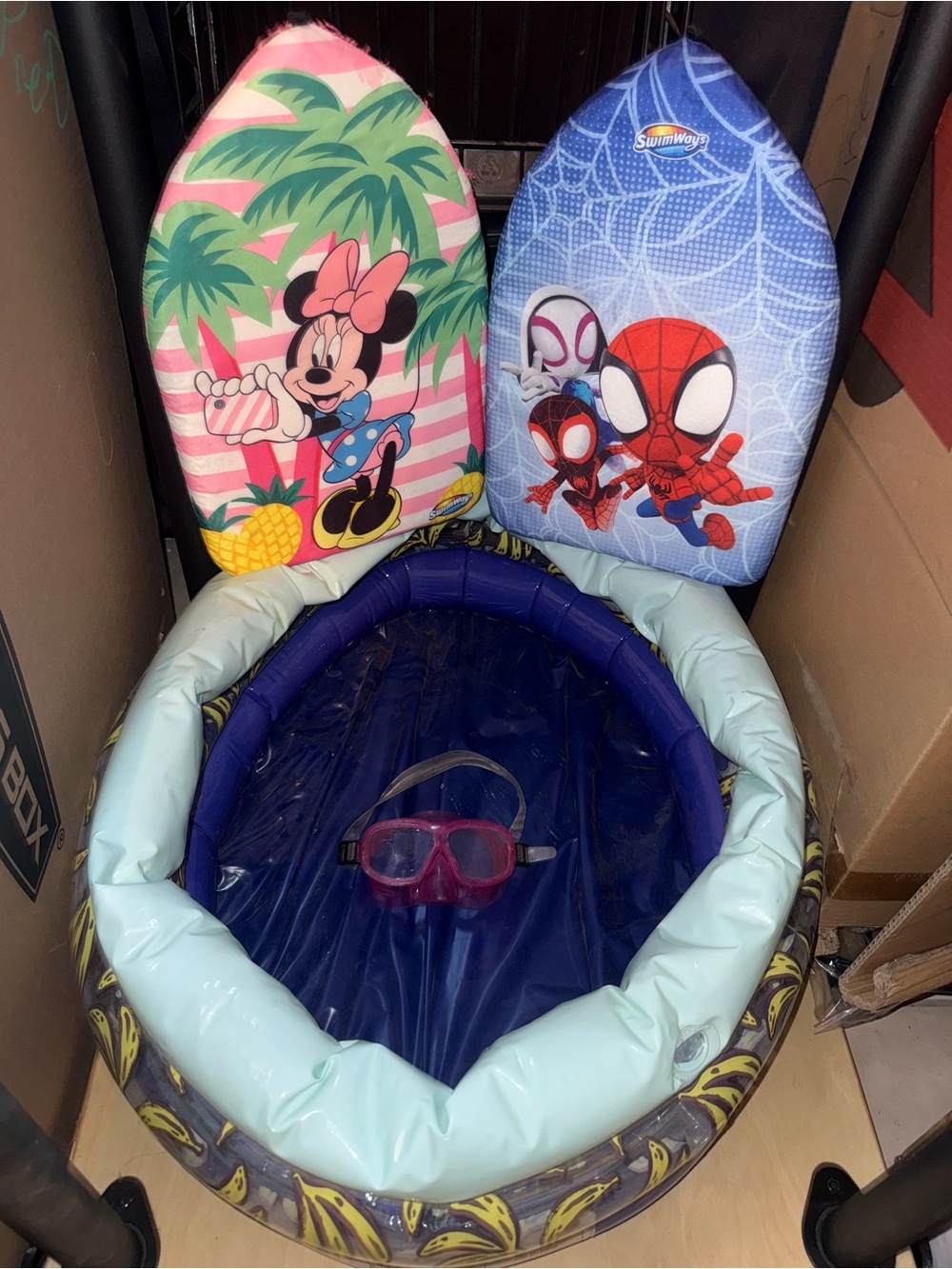 Inflatable Swimming Pool Kids Set Goggles Floats (bundle set)